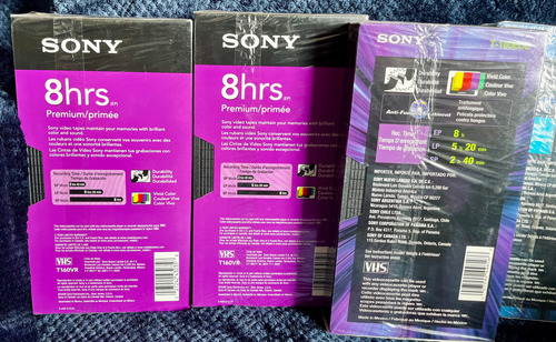 Lote 5 Videocasetes Vhs Sony Ed Sellados Virgen De Época (Usado)