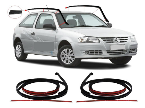 Imagen 1 de 2 de Moldura Derecha Gotero Vw Gol G3/g4 2 Y 4 Puertas