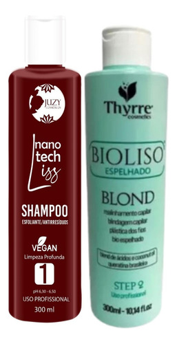 Progressiva Bioliso Orgânica Thyrre E Shampoo Juca 2x300ml
