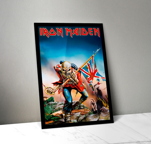 Cuadro Iron Maiden 12 Madera & Vidrio (35x47)