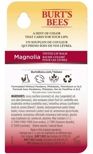 Bálsamo Labial Con Color Burt's Bees Magnolia