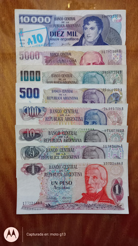 Billetes Argentinos Peso Argentino 1983-85serie N762