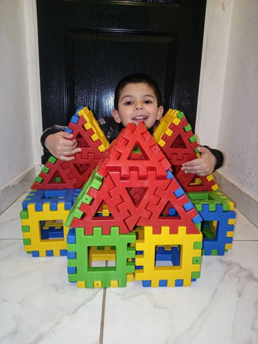Bloque Encastre Didáctico. Rompecabeza Inteligente. Juguete Rojo