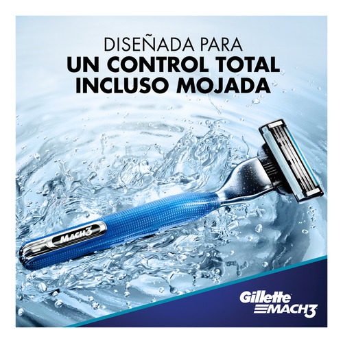 Gillette Mach3 Máquina De Afeitar 1 Pieza Con 2 Cartuchos