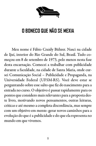 Eu, a publicidade e um divã, de Buhrer, Fábio Craidy. Editorial Edições Besourobox Ltda, capa mole em português, 2017