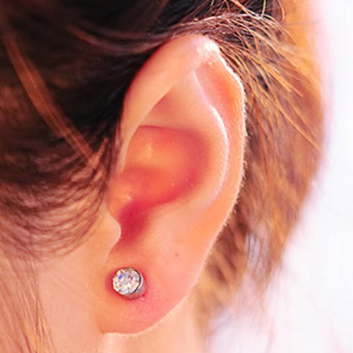 24 Pares De Pendientes De Botón Sin Orificios Para Hombres