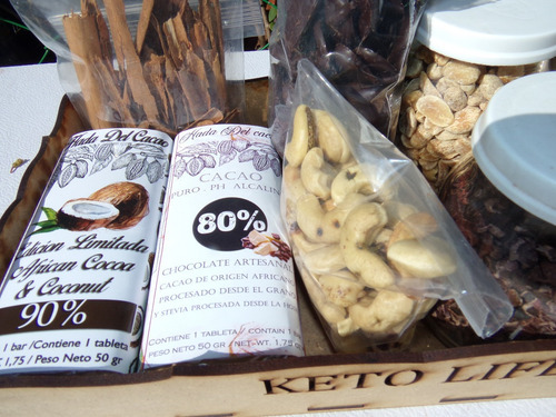 Bandeja Keep Calm Y Cetosis Regalo Chocolates Cacao 80% 90%