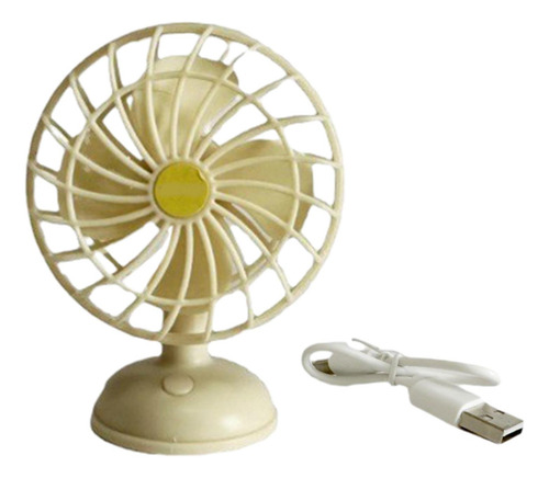 1:12 Casa De Muñecas Ventilador Eléctrico Usb Amarillo