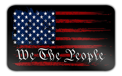 We The People - Calcomanía De Bandera Estadounidense De 7 Pu