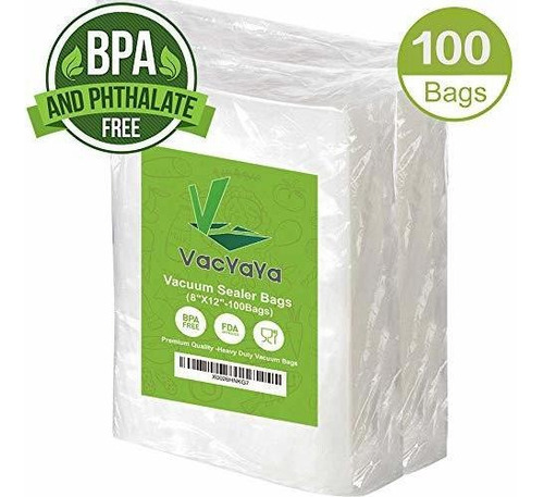 Premium100 Cuartos 8 X 12 Pulgadas Selladoras De Vacio Bolsa