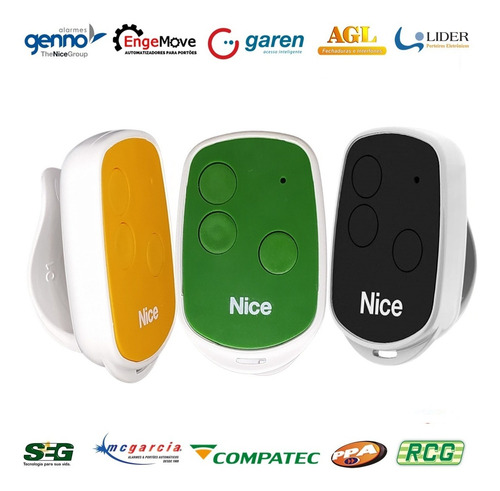 3 Controles Remotos Opentech Para Central Alarme Genno Nice
