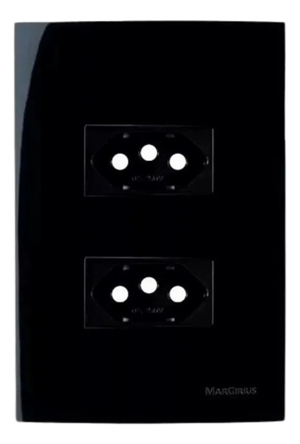 Tomada Dupla 20a/250v Com Placa Margirius Sleek - Kit 10 Un