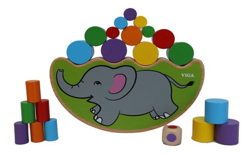 Juegos Juguetes Madera Viga Niño Didactico Balanceo Elefante