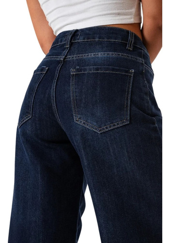 Jean Wide Leg Palazzo Ancho Tiro Alto Rígido