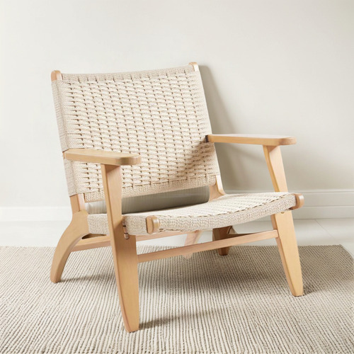 Butaca Sitial Danesa Wegner - Madera Hilo De Cuerda