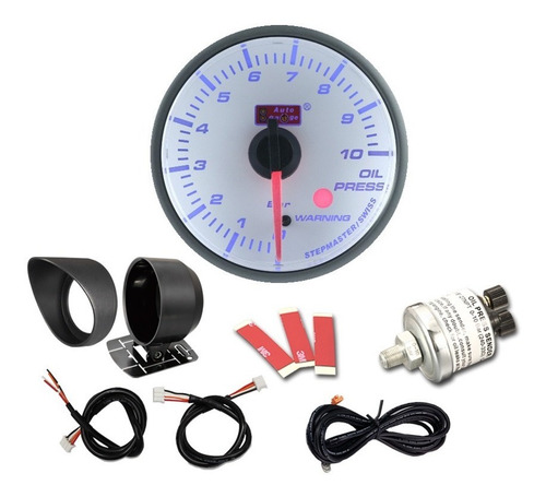 Reloj Presión De Aceite Sm Blanco Autogauge - Biocartuning