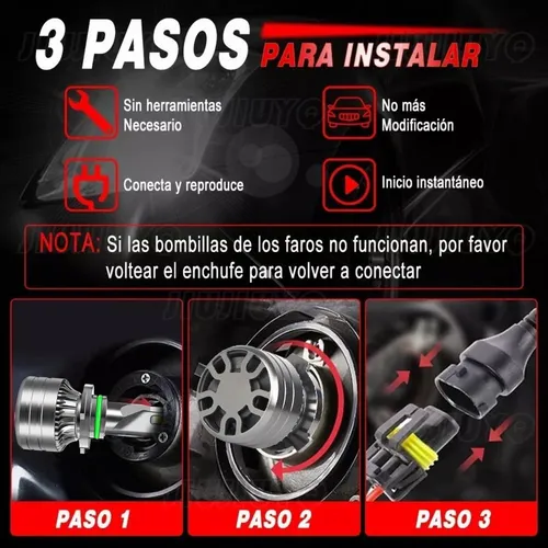 Para Dodge Kit Focos Led 9005 9006 Luz Alta/baja Canbus