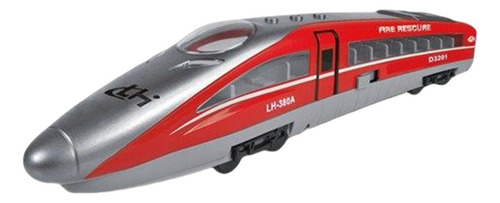 Juguete De Tren De Alta Velocidad Con Sonido Y Luces Rojo