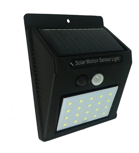 Imagen 1 de 7 de Luz Led Solar Para Pared Con Sensor De Movimiento 20 Led