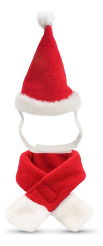 ¡el Conjunto De Gorro Y Bufanda De Papá Noel Para Mascotas V