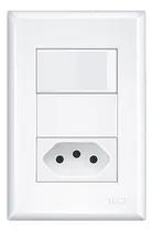 Comprar Conjunto 4x2 Interruptor Simples + Tomada 10a Evidence Fame Cor Branco