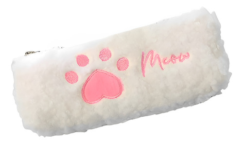 En Stock Abfa Shop Cartuchera Kawaii Huella Gato Meow Blanco