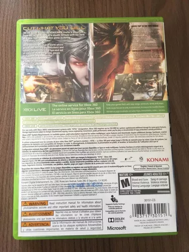 Metal Gear Rising Revengeance - Jogo XBOX 360 Midia Fisica