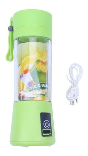 Imagen 8 de 9 de Batidora Licuadora Juguera Portatil Usb Recargable Colores Verde