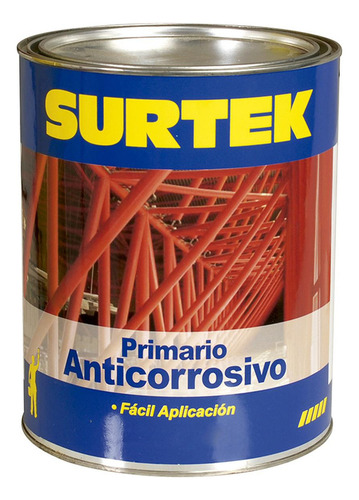 Esmalte Anti Corrosivo Para Metal 1 Lt Color Rojo Óxido Surt