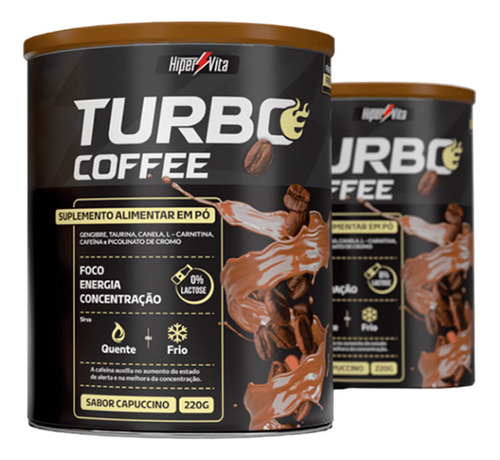 Turbo Coffee Suplemento Foco  Energia  Concentração 220g 