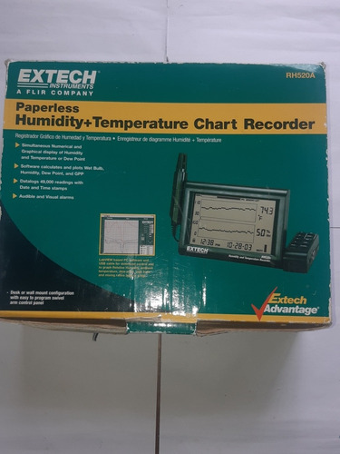 Extech Rh520a Registrador Grafico De Humedad Y Temperatura 