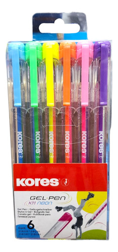 Bolígrafos Neon Kores 6 Colores