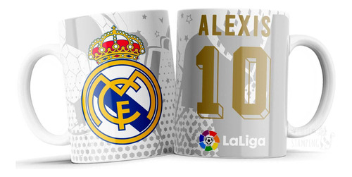 Taza Personalizada Real Madrid Con Nombre Ideal/regalo