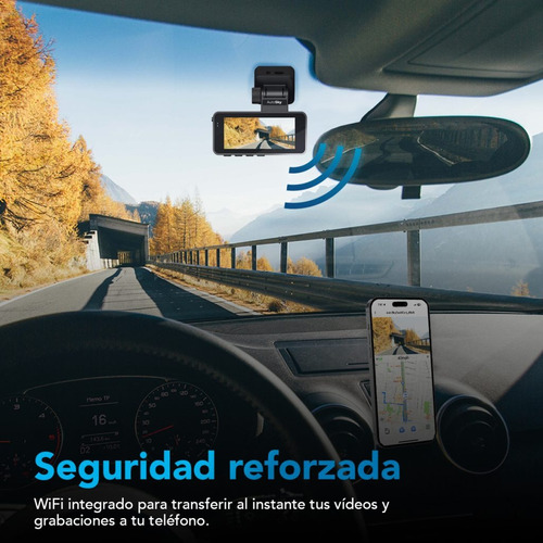 4k Dash Cam Cámara Para Vehículo Con Wifi Y Gps