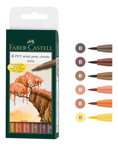 Marcadores Faber Castell Pitt Artist X 6