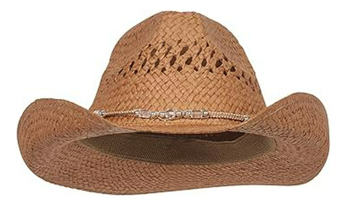Sombrero Cowboy Mujer Paja Toyo Marrón.