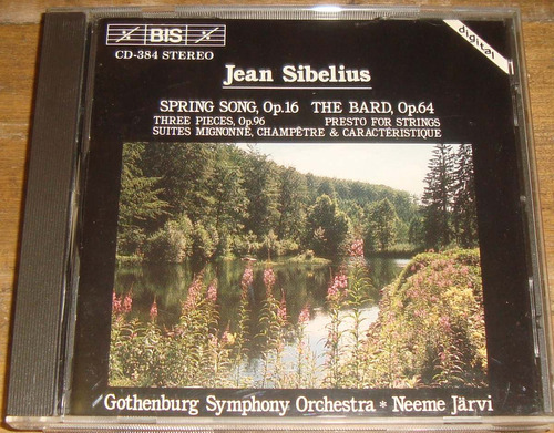Jean Sibelius Spring Song Op.16 Järvi Cd Excelente Importado
