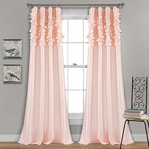 Blush Circle Dream Window Curtains Panel Set For Living...