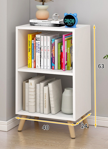 Libreros Estante Minimalista Pequeños De Madera 2 Niveles