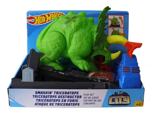 Hot Wheels Dinossauro - Ataque De Triceratops Gbf97 Mattel