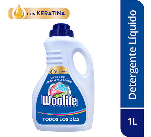 Detergente Woolite Triple Protección Líquido Para Ropa X 1 L