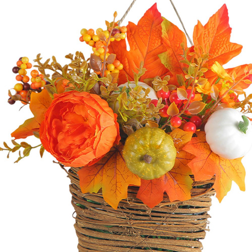 Cesta De Flores Para Colgar En La Puerta, Cesta De Flores De
