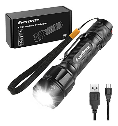 Led Tactical Flashlight, Rechargeable Flashlight 750 Lu...