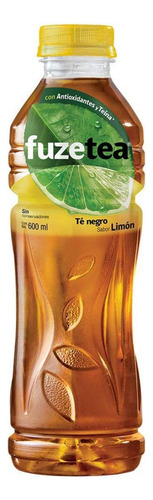 2 Pzs Fuze Tea 6 Pack Té Negro Y Limón 600 Ml Cada Uno.