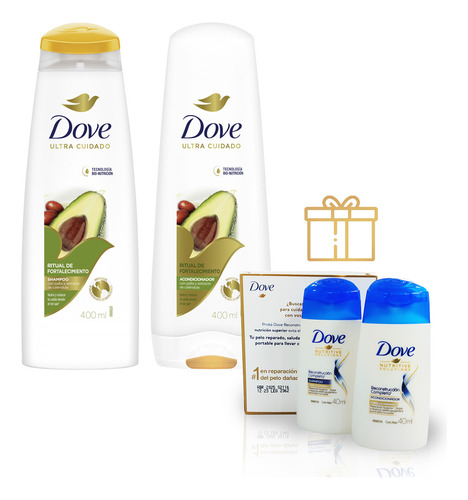 Dove Ritual Fortalecimiento Shampoo + Acondicionador +regalo