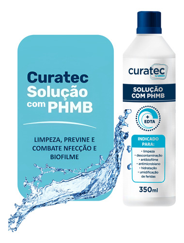Curatec Solução Com Phmb +edta 350ml - Limpeza De Feridas