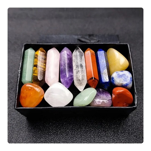 Juego De Piedras Curativas De 7 Chakras Cuarzos Meditación 