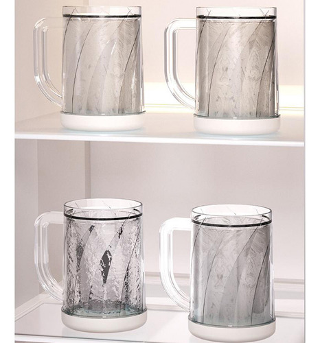 Vasos Helados, Bebidas Frías, Tazas De Cerveza Frías De Vera