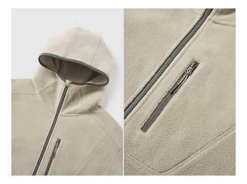 Chaqueta Cortavientos De Forro Polar Holgada Para Hombre