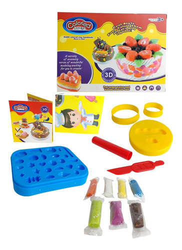 Masa Para Modelar Tipo Play-doh Accesorios Para Hacer Pastel Multicolor